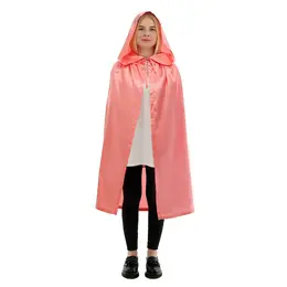 Карнавальный плащ детский, атлас, коралловый, длина 100 см Карнавальный плащ детский, атлас, коралловый, длина 100 см