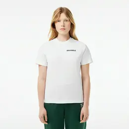 Женская хлопковая футболка Lacoste Relaxed Fit