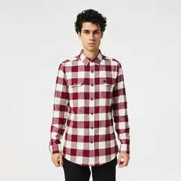 Мужская клетчатая рубашка Lacoste Slim Fit Мужская клетчатая рубашка Lacoste Slim Fit