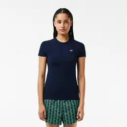 Женская хлопковая футболка Lacoste Relaxed Fit