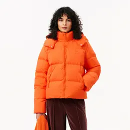 Женская короткая куртка Lacoste с капюшоном Женская короткая куртка Lacoste с капюшоном