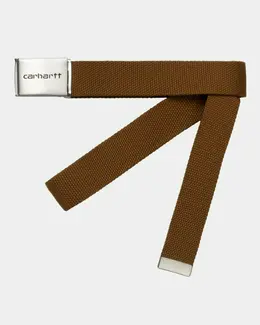 Ремень CARHARTT WIP Clip Belt Chrome SS24 Hamilton Brown Ремень CARHARTT WIP Clip Belt Chrome SS24 Hamilton Brown