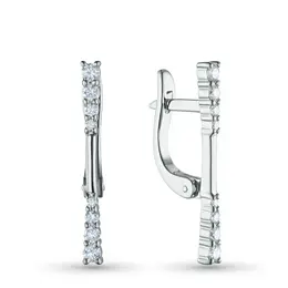 Серьги из серебра э0612сг12200018_white Серьги из серебра э0612сг12200018_white