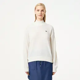 Женский шерстяной свитер Lacoste с высоким воротом Женский шерстяной свитер Lacoste с высоким воротом