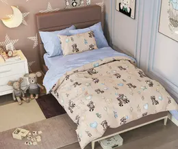 Постельное белье Набор в детскую кроватку из поплина Постельное белье Набор в детскую кроватку из поплина