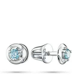Пусеты из серебра э0612пс10090300_blue Пусеты из серебра э0612пс10090300_blue
