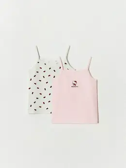 Набор маек для девочек с принтом Hello Kitty, 2 шт. Набор маек для девочек с принтом Hello Kitty, 2 шт.
