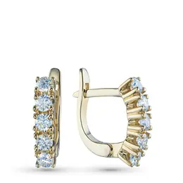 Серьги из желтого золота с бриллиантами э0301сг10161600