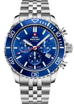 Швейцарские наручные  мужские часы Swiss Military SM34103.02. Коллекция Sports Chronograph