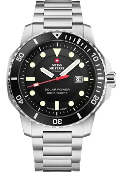 Швейцарские наручные  мужские часы Swiss Military SMS34102.01. Коллекция Solar Power