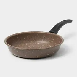 Сковорода rock, d=17 см, пластиковая ручка, антипригарное покрытие, коричневая