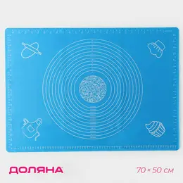 Коврик для выпечки и раскатки теста с разметкой доляна