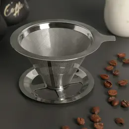 Воронка-дриппер v60 из нержавеющей стали для заваривания кофе Воронка-дриппер v60 из нержавеющей стали для заваривания кофе