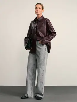 Джинсы wide leg с высокой посадкой