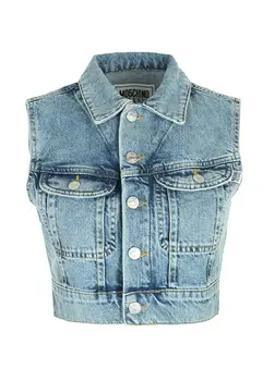 Жилет джинсовый женский MO5CH1NO JEANS Жилет джинсовый женский MO5CH1NO JEANS