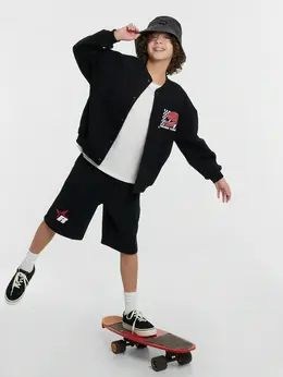 Шорты для мальчиков черные с принтом Шорты для мальчиков черные с принтом