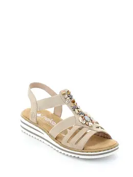 Босоножки Rieker женские летние, размер 37, цвет бежевый, артикул V0649-62