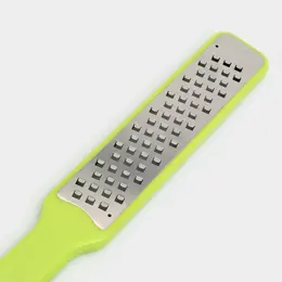 Терка для сыра с ручкой доляна brighty, 31.5×4.5×1.2 см, 301 сталь, крупная сетка, салатовая