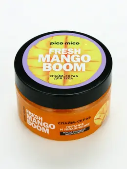 Скраб-слайм для тела fresh mango boom, питание и увлажнение, с ароматом манго, 250 г, pico mico Скраб-слайм для тела fresh mango boom, питание и увлажнение, с ароматом манго, 250 г, pico mico