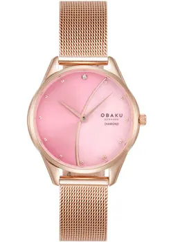 fashion наручные  женские часы Obaku V297LXVXMV-DPP. Коллекция Diamond