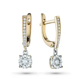 Серьги из комбинированного золота э4812сг01210953