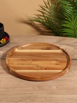 Блюдо, 28×28×2 см, чайное дерево