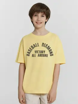 Футболка для мальчиков желтая с надписью Футболка для мальчиков желтая с надписью