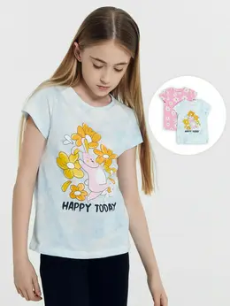 Футболка для девочек мультипак (2 шт.) Футболка для девочек мультипак (2 шт.)