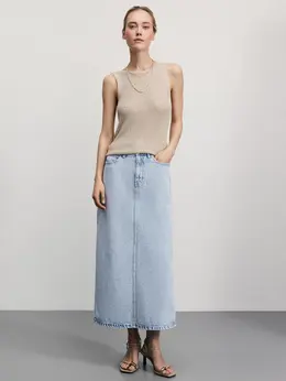 Джинсовая юбка макси Джинсовая юбка макси