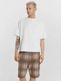 Шорты мужские коричневые в клетку Шорты мужские коричневые в клетку