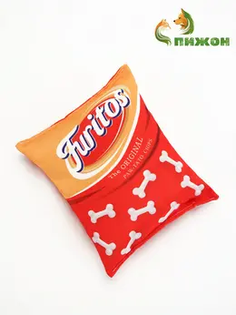 Игрушка текстильная для собак furitos, 14×17 см, красная Игрушка текстильная для собак furitos, 14×17 см, красная
