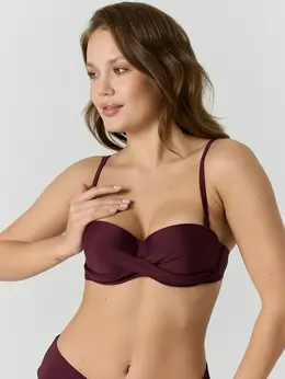 Бюстгальтер купальный женский бордовый Бюстгальтер купальный женский бордовый