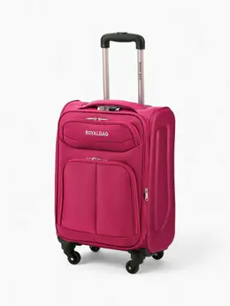 Чемодан на колесах royalbag маленький 46 л (s), на молнии, с увеличением, кодовый замок, 4 колеса, розовый Чемодан на колесах royalbag маленький 46 л (s), на молнии, с увеличением, кодовый замок, 4 колеса, розовый