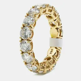 5.00 cts Round Brilliant Lab Grown Diamonds 18k Yellow Gold Eternity Band Ring Size 53 5.00 cts Round Brilliant Lab Grown Diamonds 18k Yellow Gold Eternity Band Ring Size 53