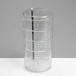 Шкатулка 5 секций, 10.5×21.5 см, прозрачная