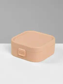 Шкатулка - органайзер для хранения украшений, 9×9×3.8 см, розовая Шкатулка - органайзер для хранения украшений, 9×9×3.8 см, розовая