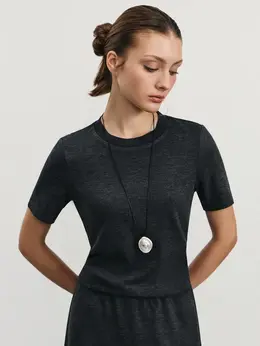 Футболка из меланжевой ткани Футболка из меланжевой ткани
