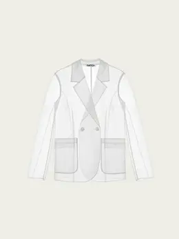 Жакет Бордо прозрачный с лацканами Жакет Бордо прозрачный с лацканами