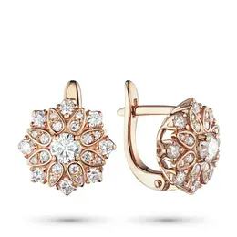 Серьги из красного золота с бриллиантами э0201сг04186100