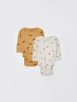 Набор из 2 трикотажных боди с длинным рукавом для малышей Набор из 2 трикотажных боди с длинным рукавом для малышей