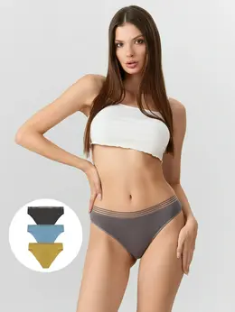 Трусы слипы женские в наборе, 3 шт
