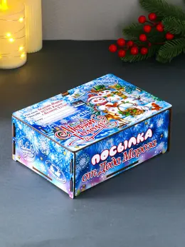 Новогодняя шкатулка подарочная