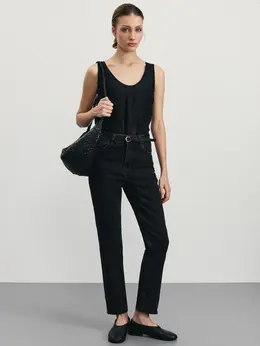 Джинсы slim укороченные