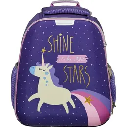 Ранец Комус Класс (№1 School) Единорог Shine анатомический фиолетовый меняет цвет с двумя отделениями Ранец Комус Класс (№1 School) Единорог Shine анатомический фиолетовый меняет цвет с двумя отделениями