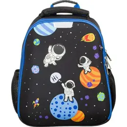 Ранец Комус Класс (№1 School) Space time анатомический черный с двумя отделениями Ранец Комус Класс (№1 School) Space time анатомический черный с двумя отделениями