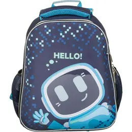 Ранец Комус Класс (№1 School) Basic Robot Hello анатомический синий с двумя отделениями Ранец Комус Класс (№1 School) Basic Robot Hello анатомический синий с двумя отделениями