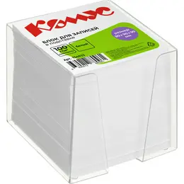 Блок для записей 90x90x90 мм в боксе белый Комус (плотность 100 г/кв.м) Блок для записей 90x90x90 мм в боксе белый Комус (плотность 100 г/кв.м)