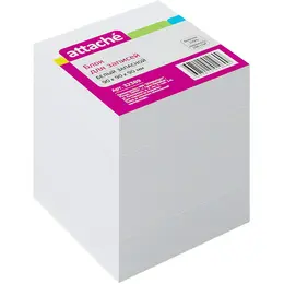 Блок для записей Attache 90x90x90 мм белый (плотность 80 г/кв.м) Блок для записей Attache 90x90x90 мм белый (плотность 80 г/кв.м)