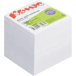 Блок для записей Комус 90x90x90 мм белый (плотность 100 г/кв.м) Блок для записей Комус 90x90x90 мм белый (плотность 100 г/кв.м)