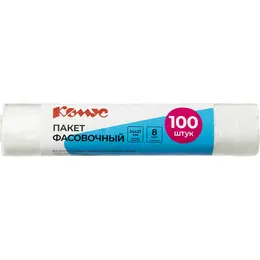 Пакет фасовочный Комус 24х37 см ПНД 8 мкм прозрачный (100 штук в упаковке) Пакет фасовочный Комус 24х37 см ПНД 8 мкм прозрачный (100 штук в упаковке)